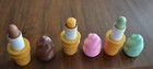 3 Vintage 1970s Avon Ice Cream Cone Lip Pomades- Chocolate  Tutti-frutti  Mint