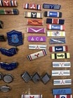Vtg Lot 100  Air Force Rotc civil Air Patrol Military Ribbon Bar Pin Ranks Patch