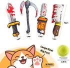 Cat Toys  Cartoon Colorful Style Horror Funny Knife Catnip Cat Toys 4pcs