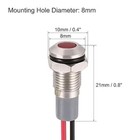 Signal Indicator Lights Ac dc 12v-24v 8mm Panel Mount Red Led Waterproof Meta