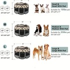 Folding Dog Cat Tent House Octagonal Playpen Portable Pet Kennel Fence Indoor