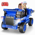 Ride On Dump Truck 12v Electric Kids Car With Remote Control Electric Dump Bed   