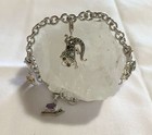Ss 925 Bracelet W  Hedgehog  2 Snails   Lizard Charms Citrine Amethyst Marcasite
