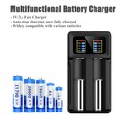 2-solot Fast Charger For 1 5v Ni-mh nicd Aa aaa 3 7v Li-ion Rechargeable Battery