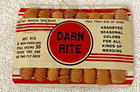 Vintage Darn Rite Red Black Logo Darning Mending Thread Package 8 Pull Skeins