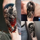 Goromon 74 Sheets Spartan Warrior Temporary Tattoos Half Arm Sleeve