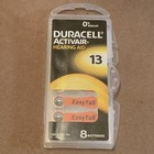 Set Of 2 Duracell Activair Hearing Aid Batteries 8 Packs - Size 13 Exp  6-2028