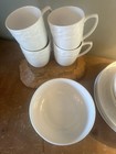 Gibson China Dinnerware Set White With Berry fruit Design - Set Of 16 Pieces