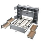 Solid Wood Platform Bed Frames W  Storage Drawers Bookshelves Bedroom Furniture