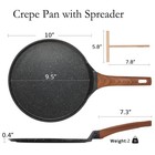 Black 9 5 Inch Nonstick Crepe Pan With Spreader Pancake Pan