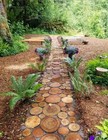 Pathway  Walkway garden Trail stepping Logs