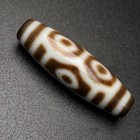 Rare Tibetan Buddhism Agate 6 Eyes Totem Dzi Bead Amulet Necklace Pendant G1850