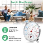 2pcs Analog Thermometer Hygrometer Humidity Meter Gauge Temperature Room Indoor