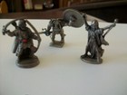 Vintage 80 s Ral Partha Pewter Figurines - Lot Of 3 Pcs 