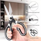 2 Stainless Steel Kitchen Shears Heavy Duty Scissors For Meat Fish Chicken Bones