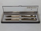 Vintage Sheaffer Gold Plated Trz-70 Ballpoint Pen   Mechanical Pencil Set W Case