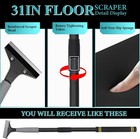 Floor Scrapers Long Handle  16 To 31in Heavy Duty 4 Inch 2feet  Black Tube 