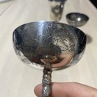 Three Silver Plate Goblets  unbranded And International Silver Co Du Barry 