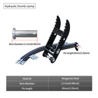 Mini Excavator Attachments 9-in-1 Set  Ripper  Rake  Auger  Bucket  Thumb quick