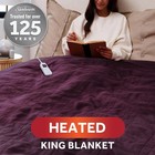 Sunbeam Royal Ultra Fleece Heated Electric Blanket King Size  90  X 100   12 Hea