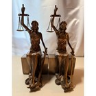 Lady Justice Bookends Bronze Statue Scales Of Justice Law Office Attorney