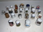 Lot Of 24 Vintage Souvenir Sewing Thimbles Unique Tx Estate