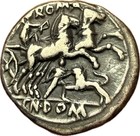Ancient Roman Republic Ar Silver Denarius Coin Gn  Dom  Ahenobarbus 128bc