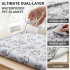 Stuffed Waterproof Dog Blanket For Puppies Cats Reversible Sherpa Fleece 25 x35 