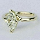 2ct Lab-created Diamond Women s Wedding   Engagement Ring 14k Yellow Gold Over