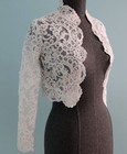 Lace Top Appliques Wedding Dress Topper Jacket For Bride Long Sleeves Custom