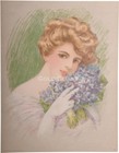 Victorian 1910 Color Litho Prints  Beautiful Women  Twelve Different 10x13