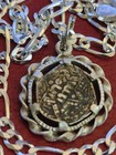 1200 s Crusader Minted Half Dirham Silver Coin Pendant W Silver Chain Coa 20mm
