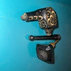 Rare Metal Brass Antique Vintage Smoking Pipe Victorian Etched