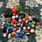 Absolutely Beautiful Lot Of Vintage To Antique Glass Marbles  63