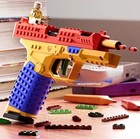 Building Block Pistol Shell Ejecting Continuous Firing Soft Bullet Toy Gun Gift