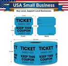 2000 Pcs  1000 Pairs  Raffle Tickets Double Roll  50 50 Blue Raffle Tickets For 