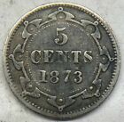Newfoundland 1873 Obverse 2 5 Cents Silver Coin - Fine  