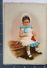 Victorian Trade Card Scrap Angry Victorian Girl Wearing Glasses 1880s