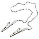 Stainless Napkin Holder Dental Lab Bib Crocodile Clip Flexible Metal Ball Chain