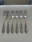 1847 Rogers Bros Is Heritage Set Of  6  Salad Forks Silverplate Flatware