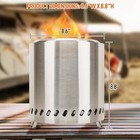 Smokeless Fire Pit Portable Outdoor Camping Wood Burning Firepit Stainless Steel