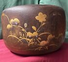 Antique Japanese Maki-e Kiri Wood Hibachi
