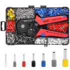1700 Pcs Ferrule Crimping Tool Kit With Hexagonal Ferrule Crimper 1700 Pcs Kit