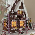 Costco Pastel Gingerbread House W  Candy Ornaments Tree Lighted Christmas Decor