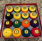 Brunswick Centennial Vintage Used Collectable Pool Balls   Complete Set