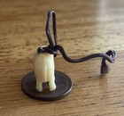 Vintage Cracker Jack Celluloid Elephant Prize Charm W Original Cord string