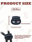 35 Pcs Adjustment Cord Locks For Drawstrings  Black Plastic Cord Locks End Sprin
