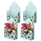 Blue Mothers Flower Arrangement Gifts Boxes Envelope Gift Box Foldable 4 Pcs