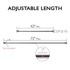 Design House Classic Adjustable 42 To 72-inch Shower Rod In Polished Chrome