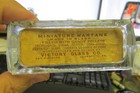 Jeannette  Pa  Victory Glass Co  Miniature War Tank Candy Container W  Closure